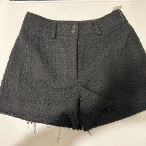 House of Harlow 1960 Black Tweed Shorts Small
